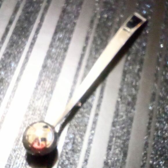 Vintage Silver Tone Mid Century Modernist Brooch - Picture 2 of 4